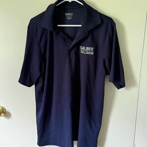 Men's Navy Polo Shirt large caliber collision